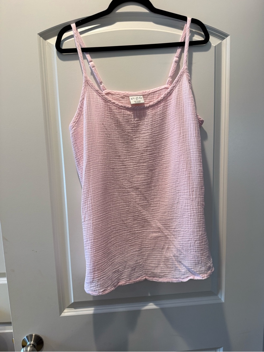 Wonderly Light Pink Gauze Spaghetti Strap Camisole
